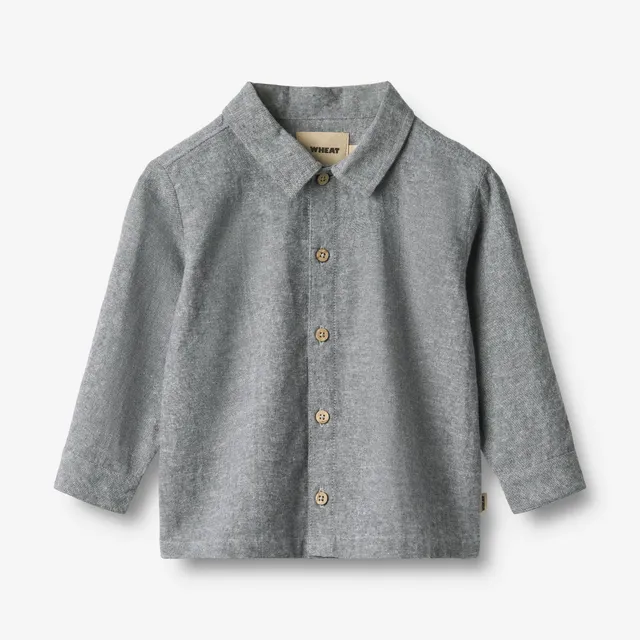 wheat-oscar-hemd-dark-blue-chambray-bio-baumwolle-baby image 1