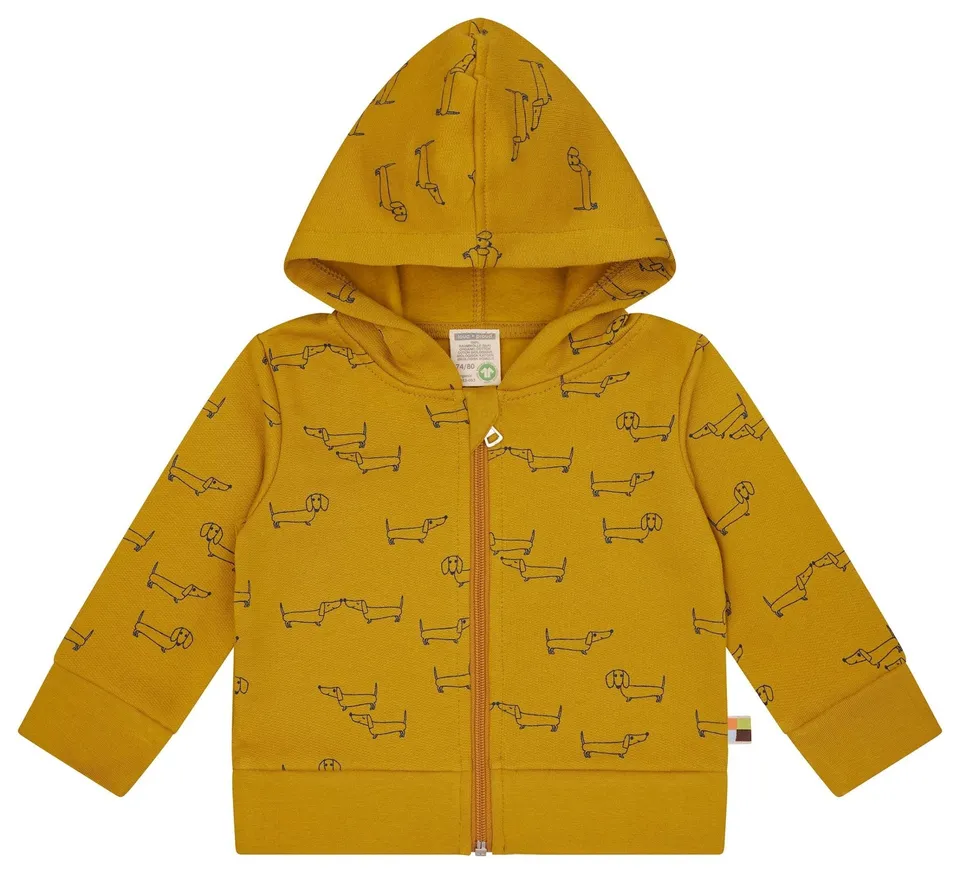 loud-proud-classics-sweatjacke-kapuze-curry-dackel image 1