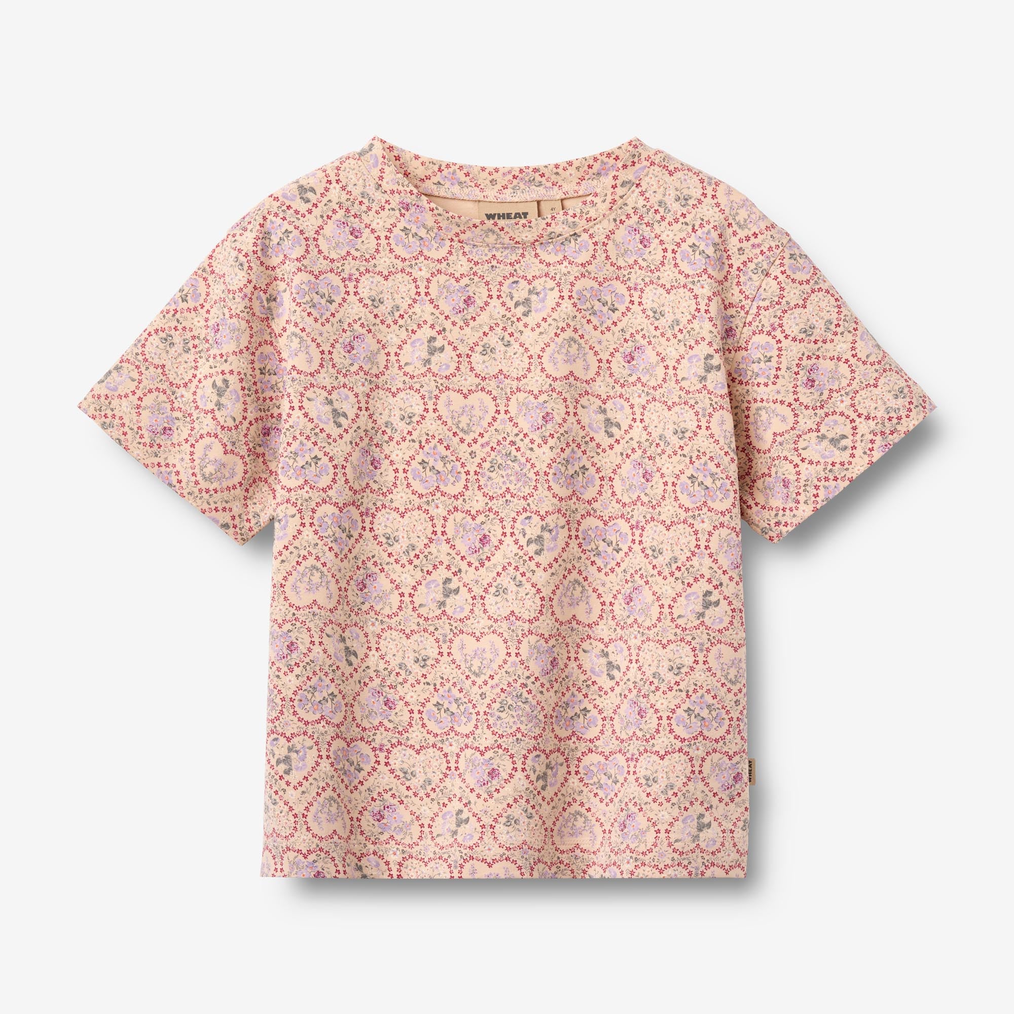 wheat-ella-t-shirt-2er-magenta-heart-flowers-bio image 3