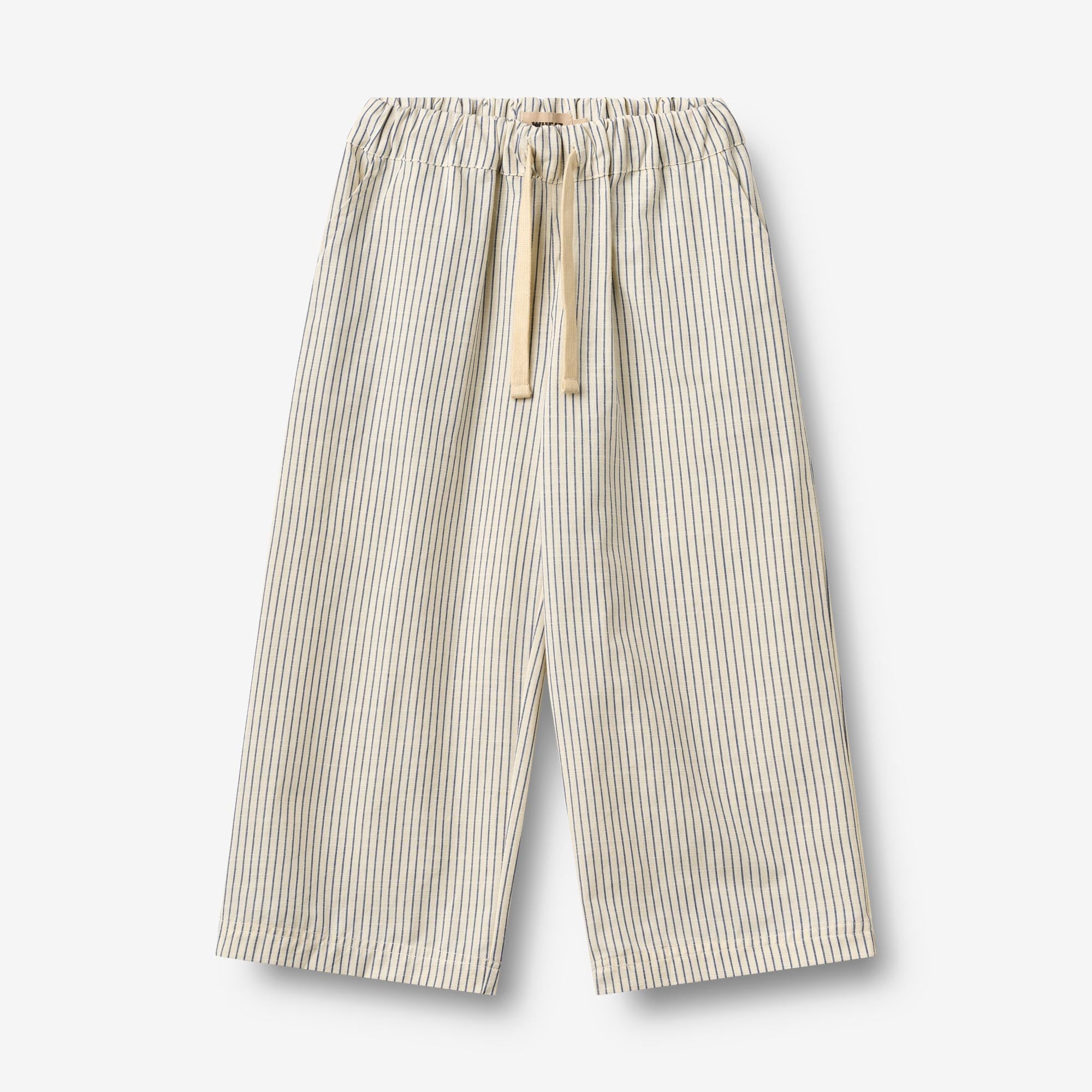 wheat-sasha-hose-dark-blue-stripe-bio-baumwolle-unisex image 1