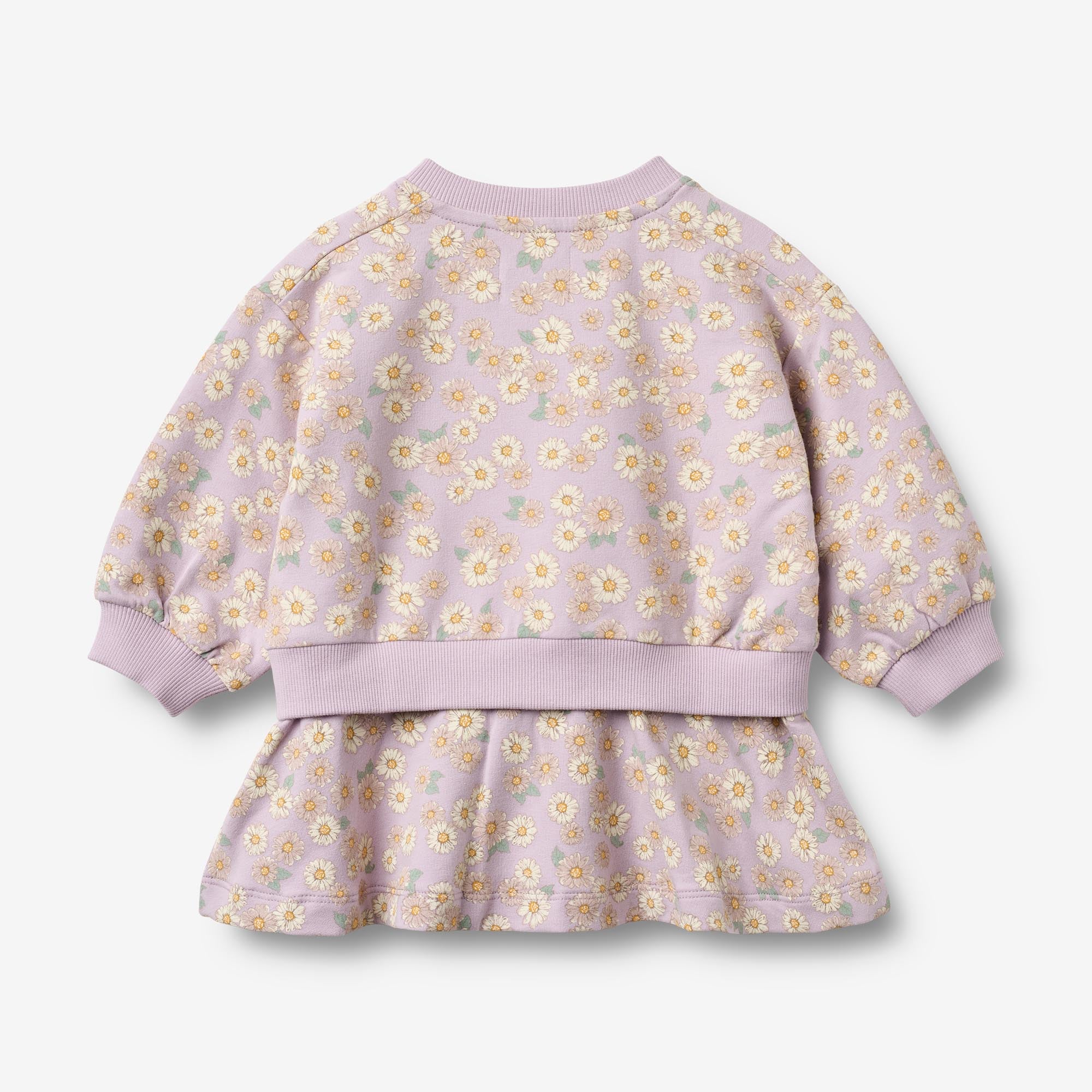 wheat-maggie-sweatkleid-lavender-daisies-bio-baumwolle image 2