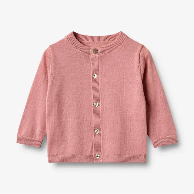 wheat-nico-strickjacke-rose-merinowolle-baby-unisex image 1