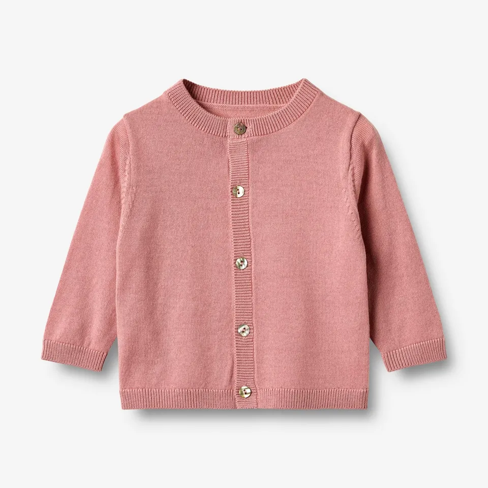 wheat-nico-strickjacke-rose-merinowolle-baby-unisex image 1