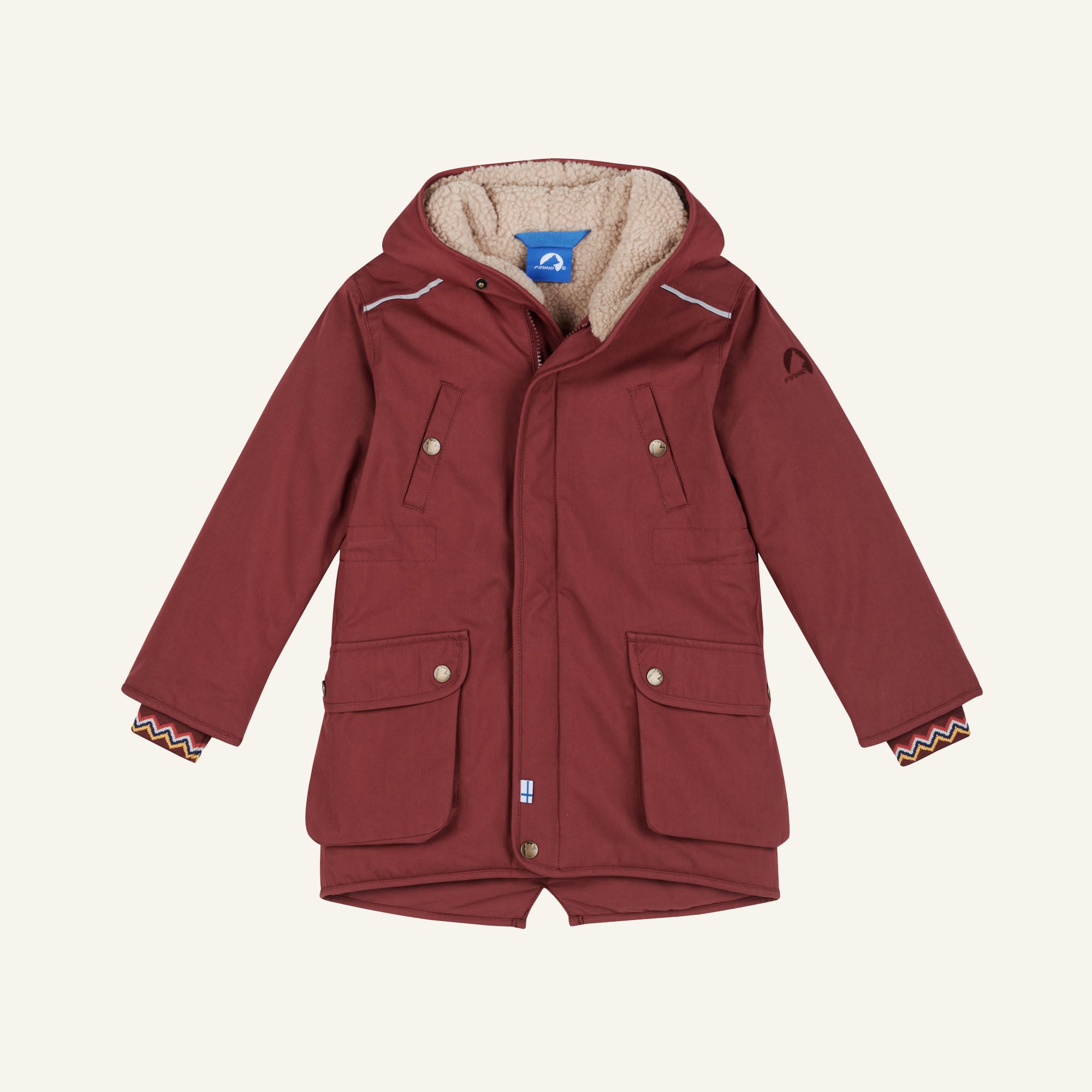 finkid-husky-tuulikki-winterparka-kinder-denim-teddyfutter image 2
