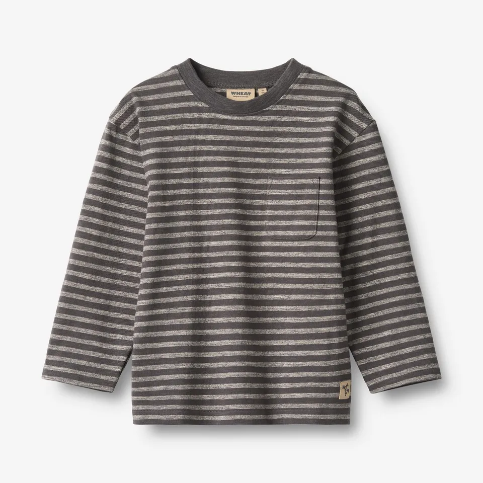 wheat-clothing-ross-langarmshirt-dark-charcoal-stripe-bio image 1