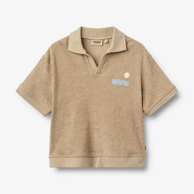 wheat-main-marlo-polo-shirt-sand-stone-bio-baumwolle image 1