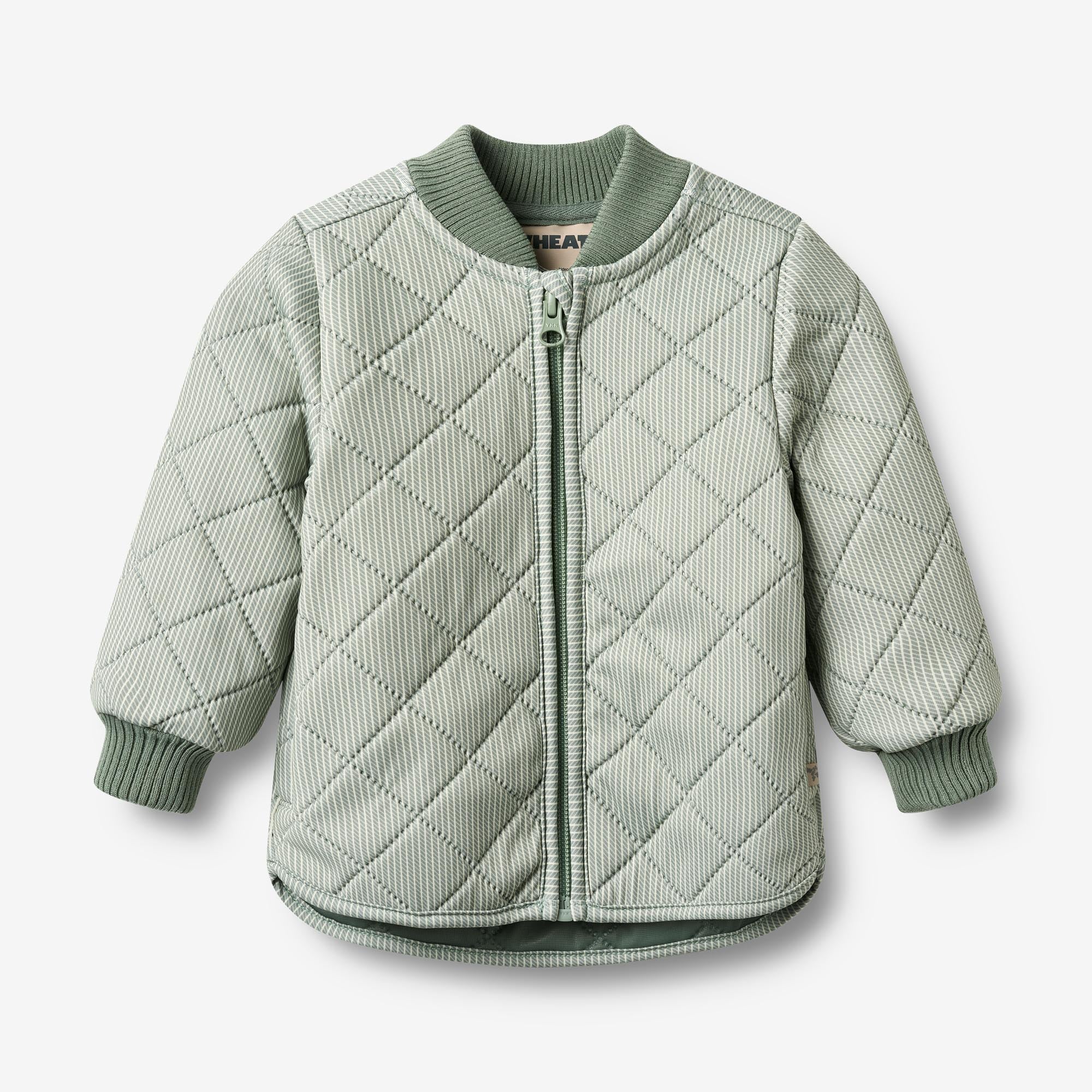 wheat-loui-baby-thermojacke-green-stripe-recycelt image 1