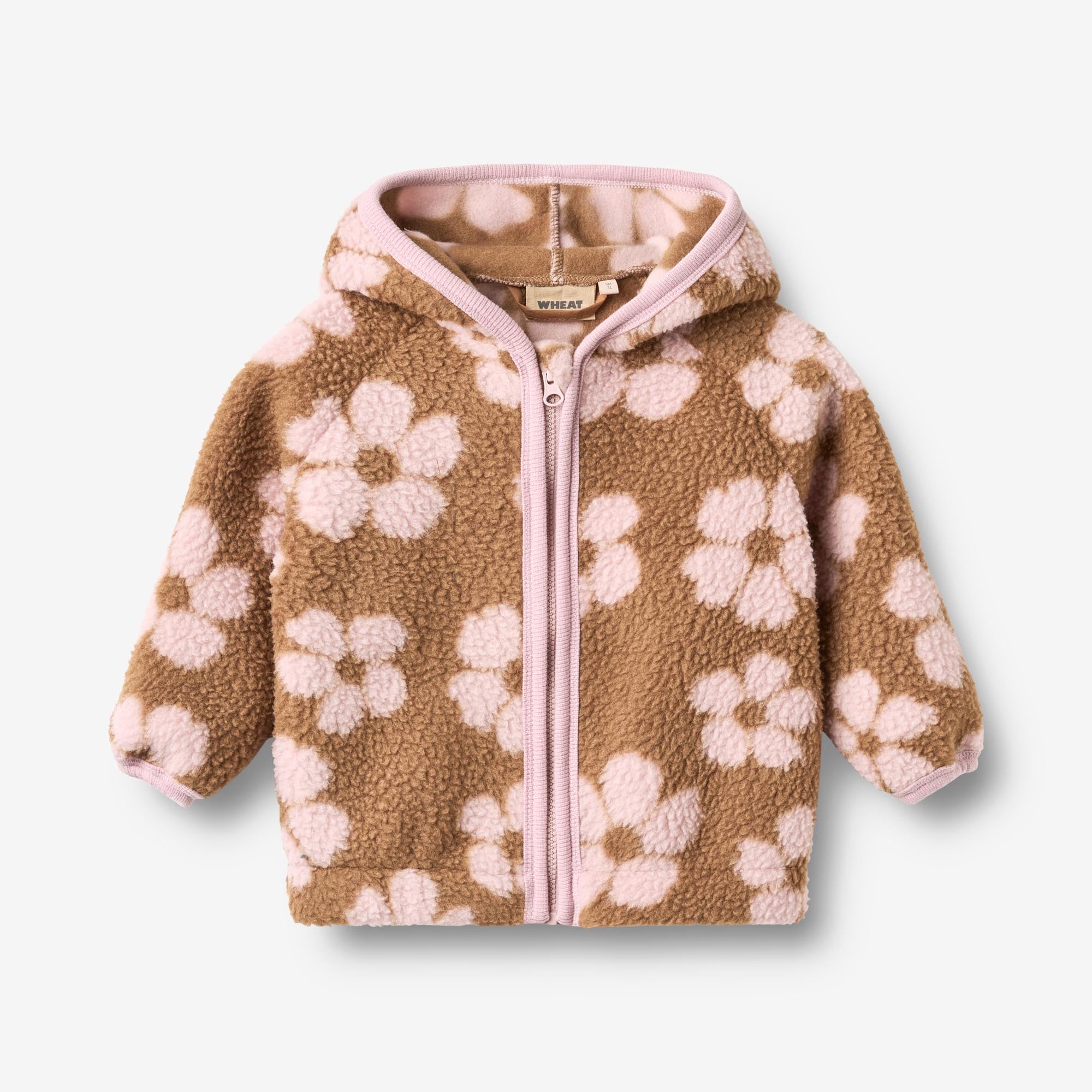 wheat-martinus-fleecejacke-warm-hazel-flowers-recycling image 1