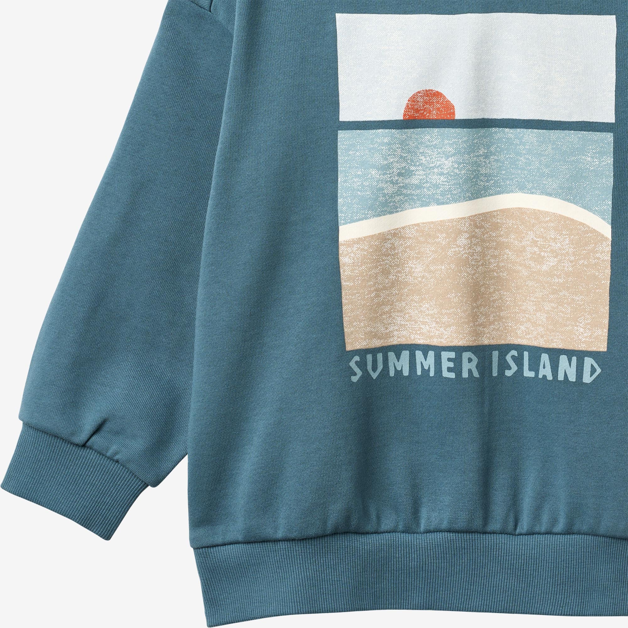 wheat-francis-blue-teal-sweatshirt-hoodie-bio-baumwolle image 3