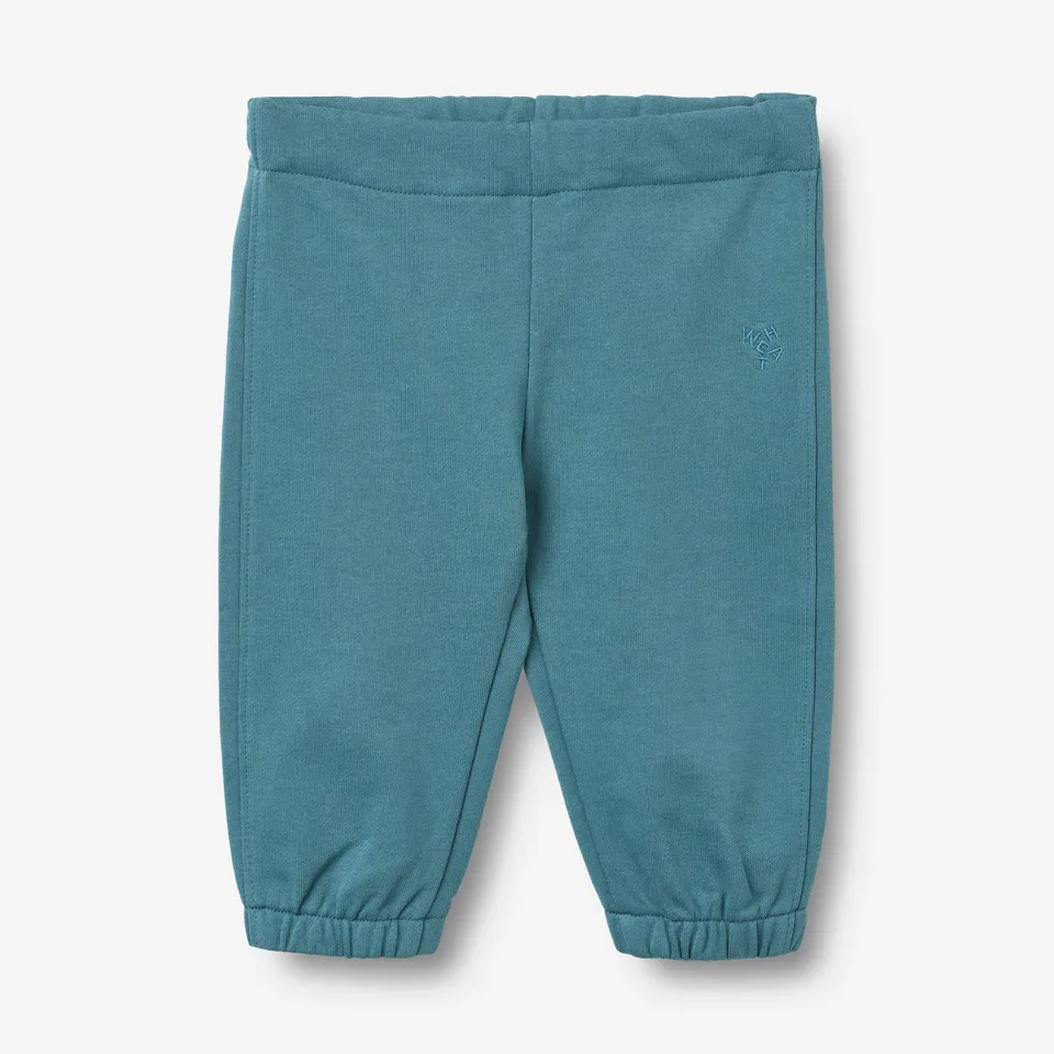 wheat-cosmo-sweatpants-blue-teal-baby-bio-baumwolle image 1