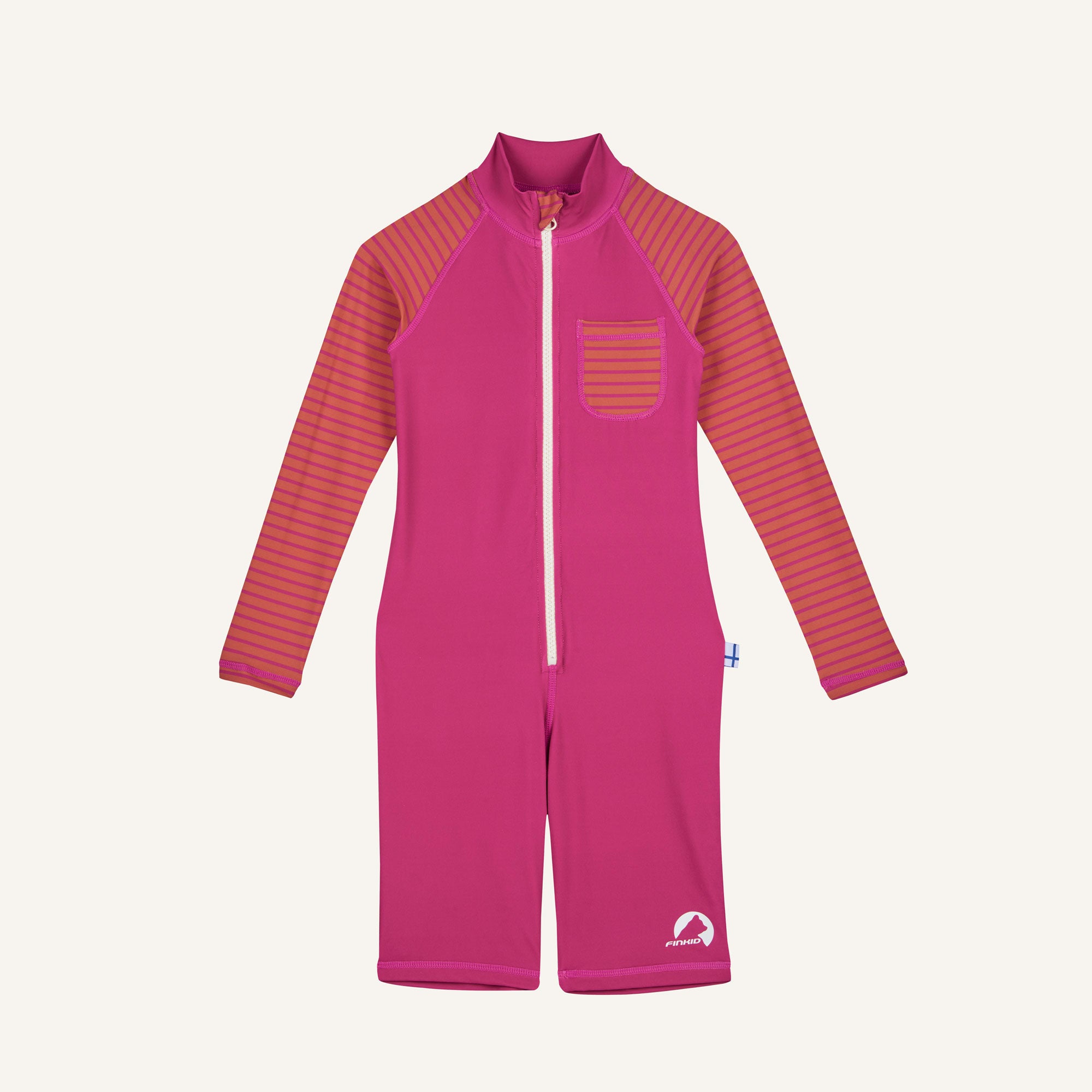 finkid-kala-eko-badeoverall-denim-sunflower-80-90-uv-50 image 3