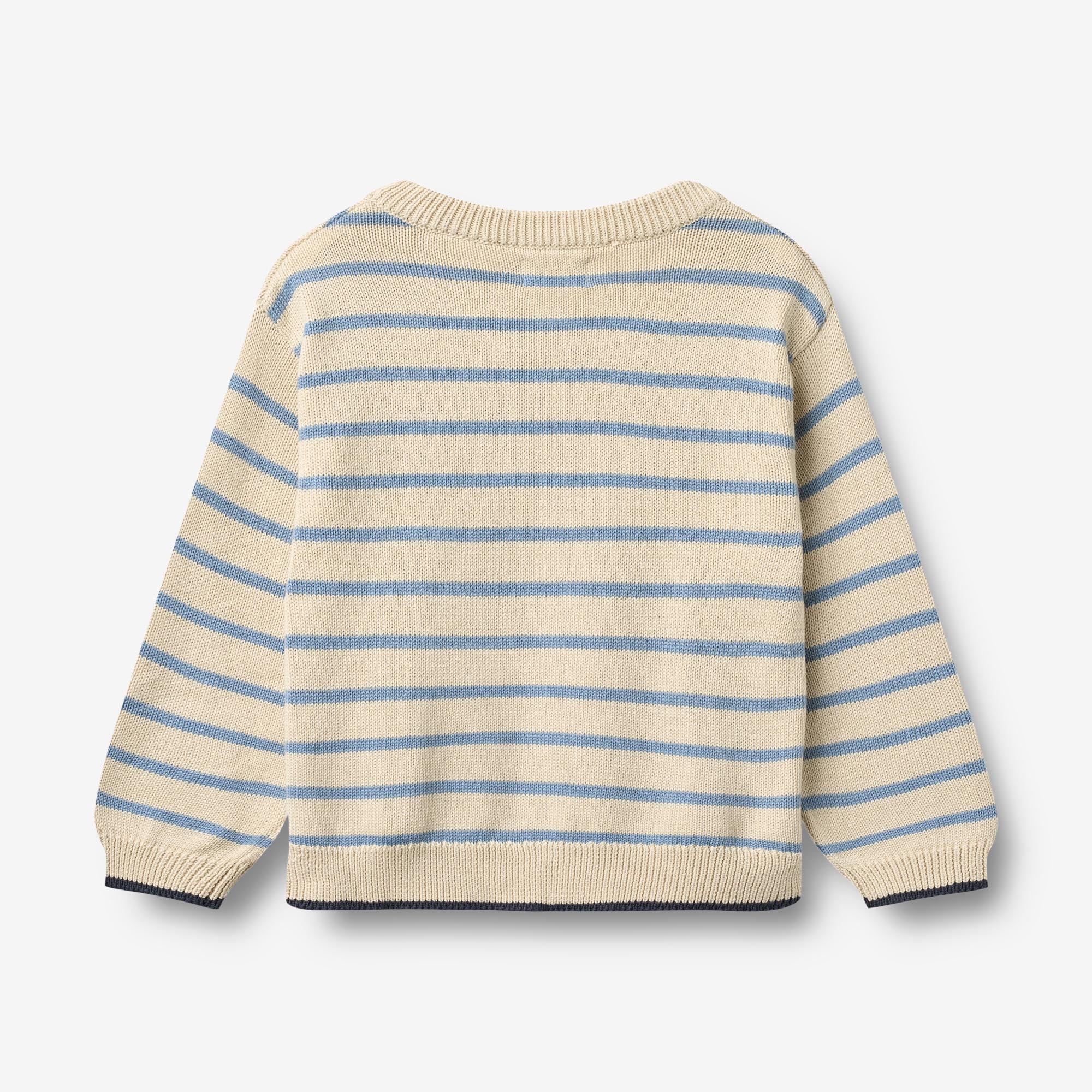 wheat-morgan-strickpullover-faded-denim-stripe-bio image 2