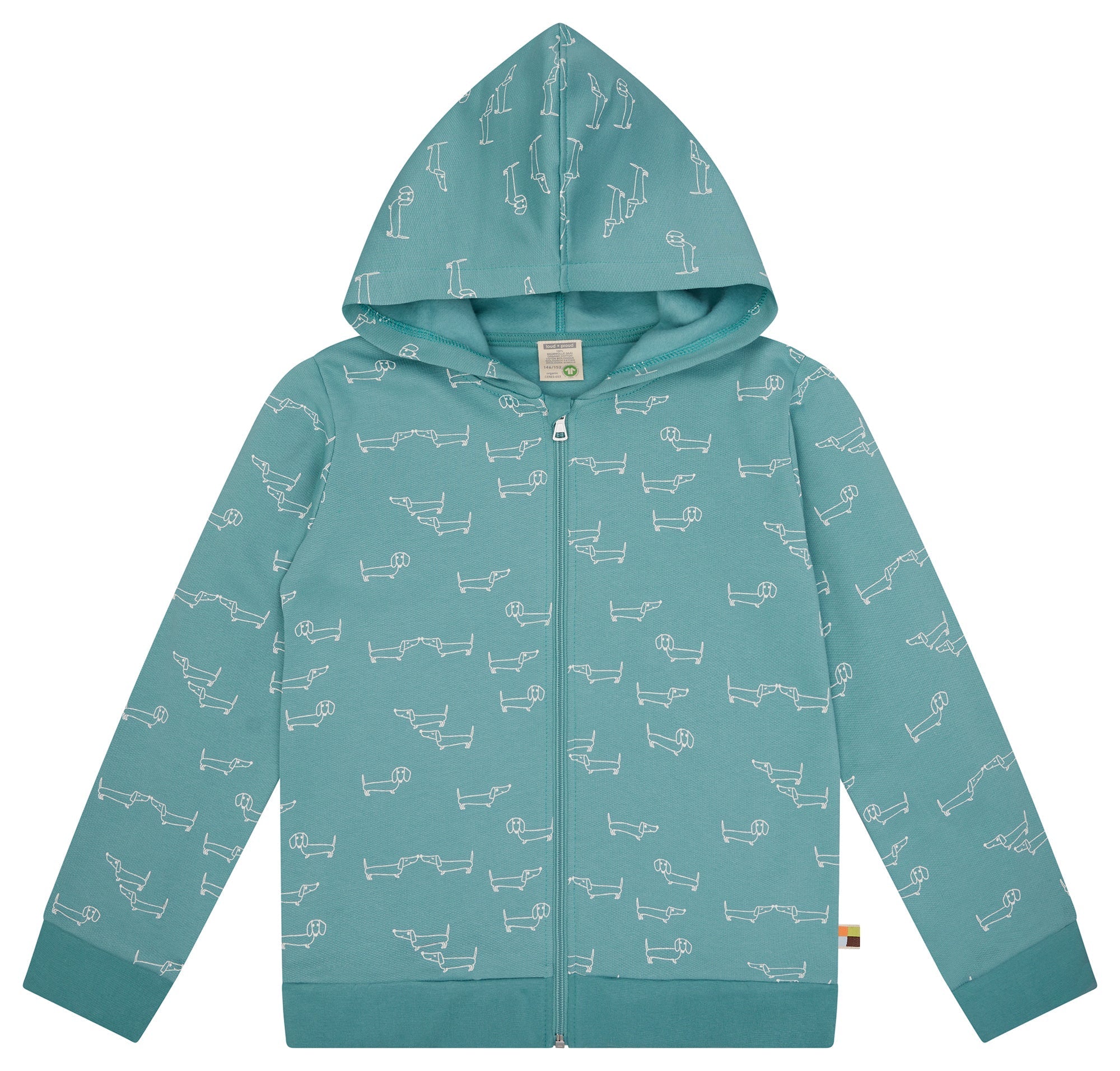 loud-proud-classics-sweatjacke-kapuze-kinder-oregano-dackel image 7