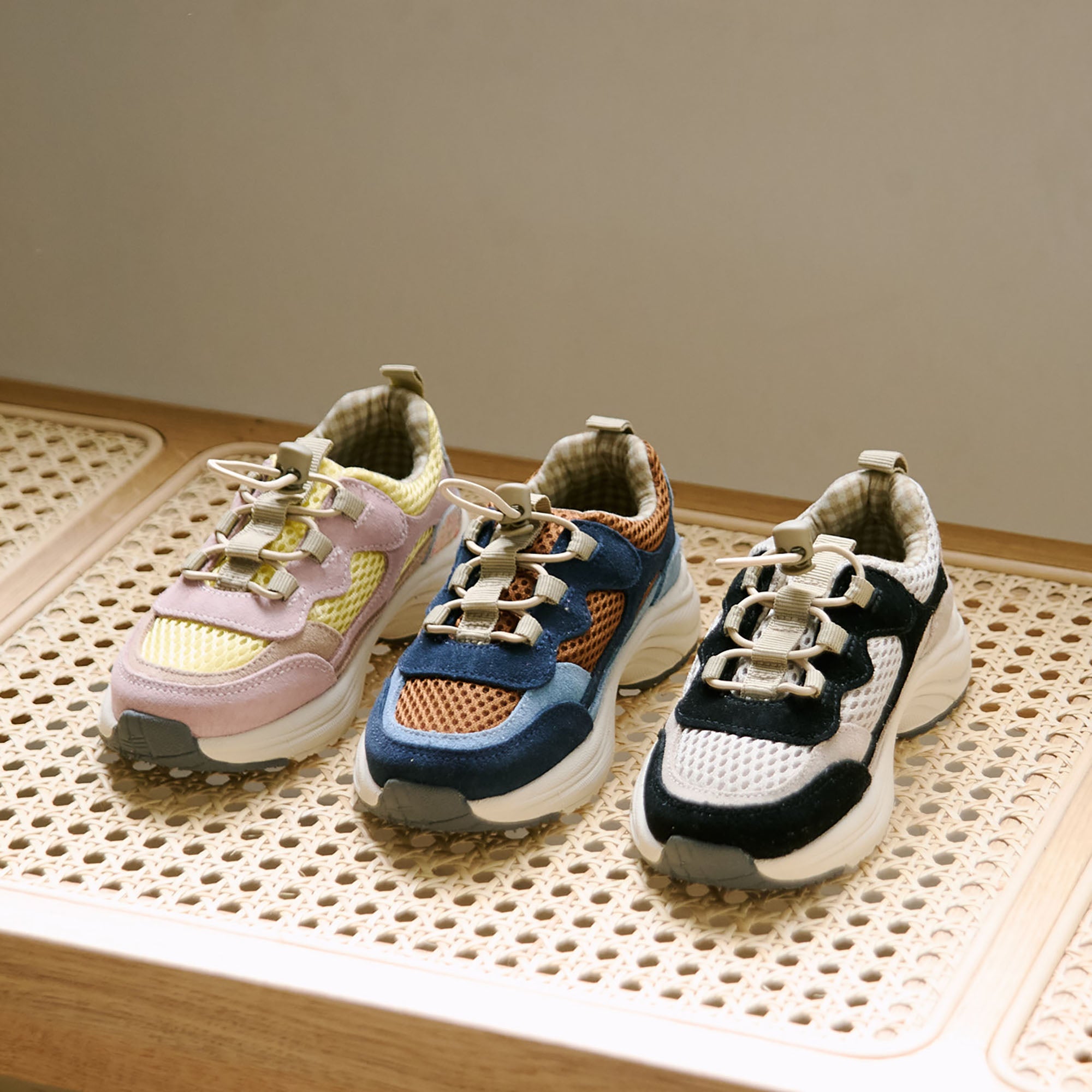 wheat-arthur-sneaker-kinder-navy-mesh-leder image 5