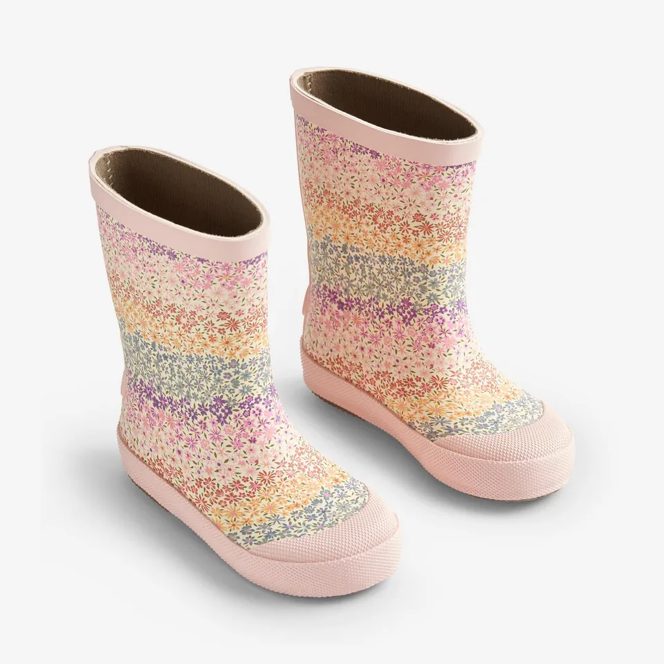 wheat-muddy-gummistiefel-rainbow-flowers-naturkautschuk image 1