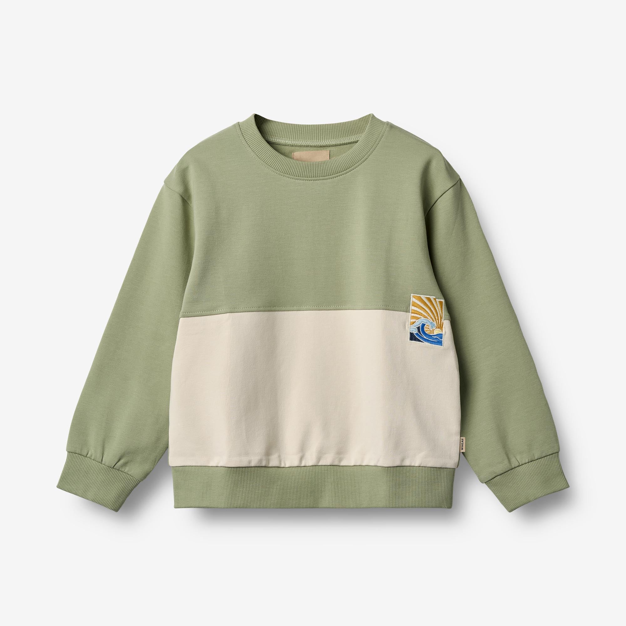 wheat-steff-sweatshirt-jungen-green-tea-bio image 1
