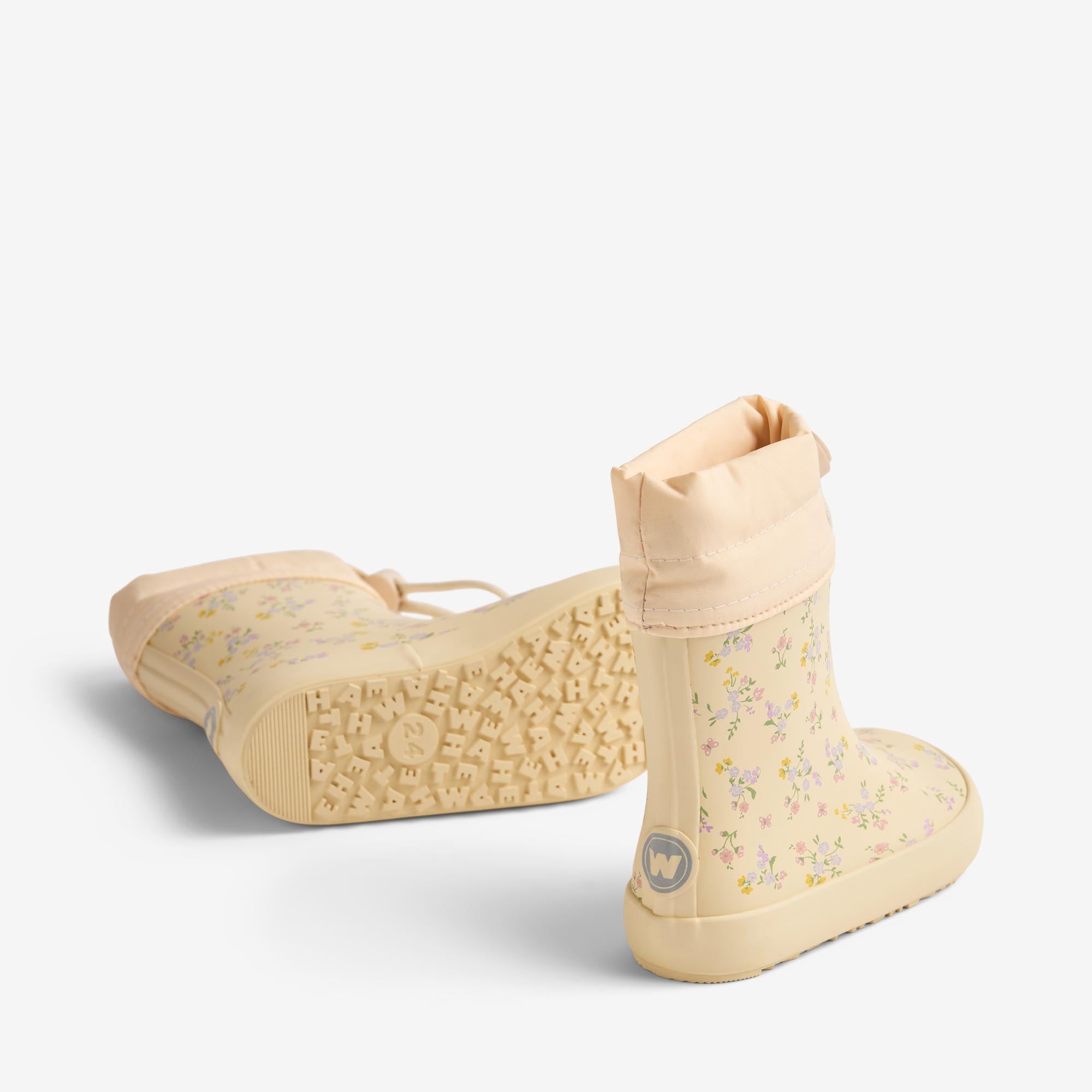 wheat-zerro-kinder-gummistiefel-barely-apricot-flowers image 2