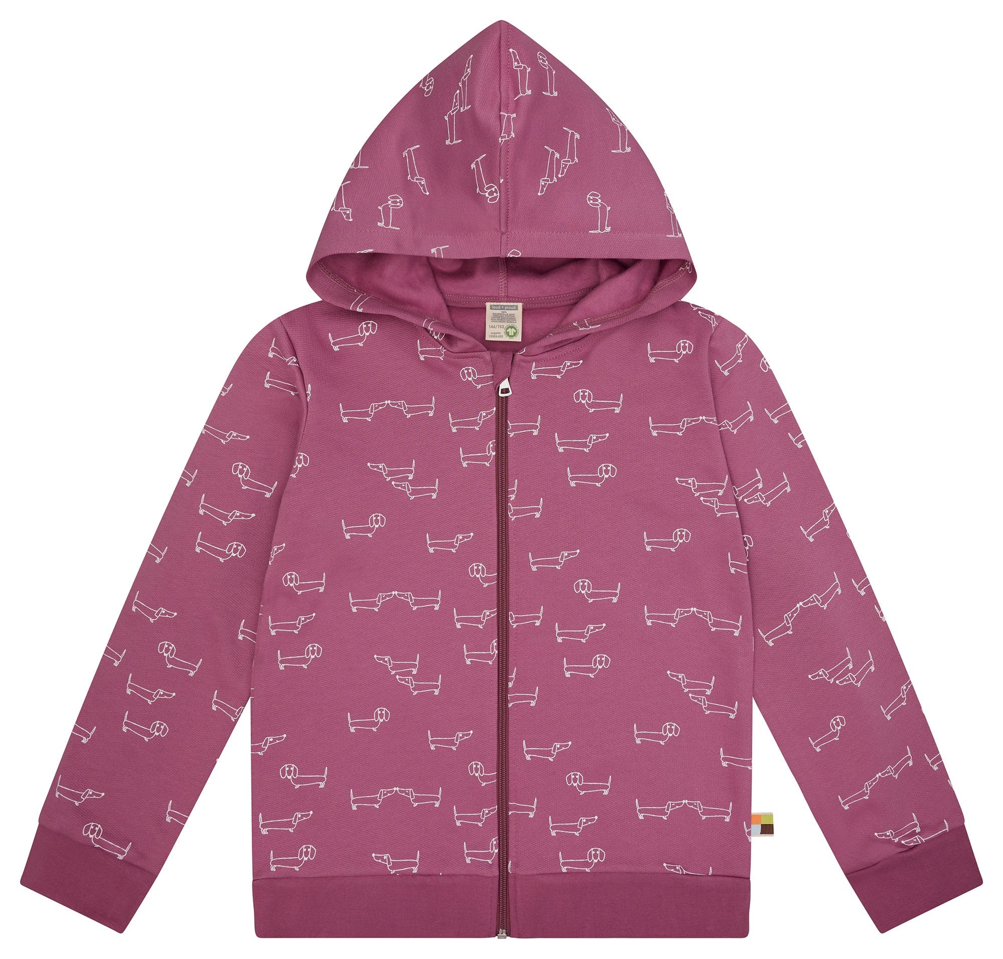 loud-proud-classics-sweatjacke-kapuze-kinder-oregano-dackel image 4