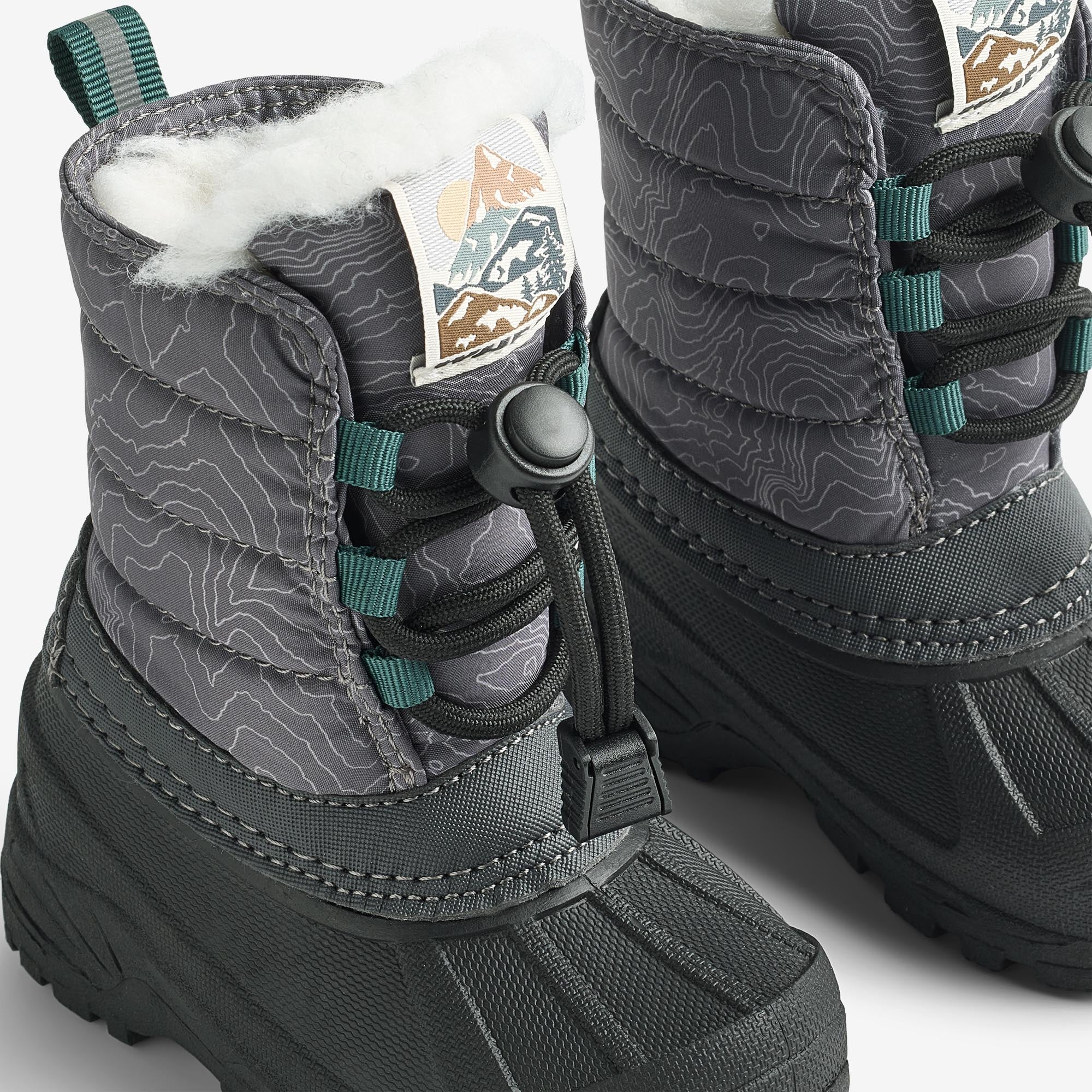 wheat-aleex-winterboot-kinder-dark-reflective-map-recycled image 4