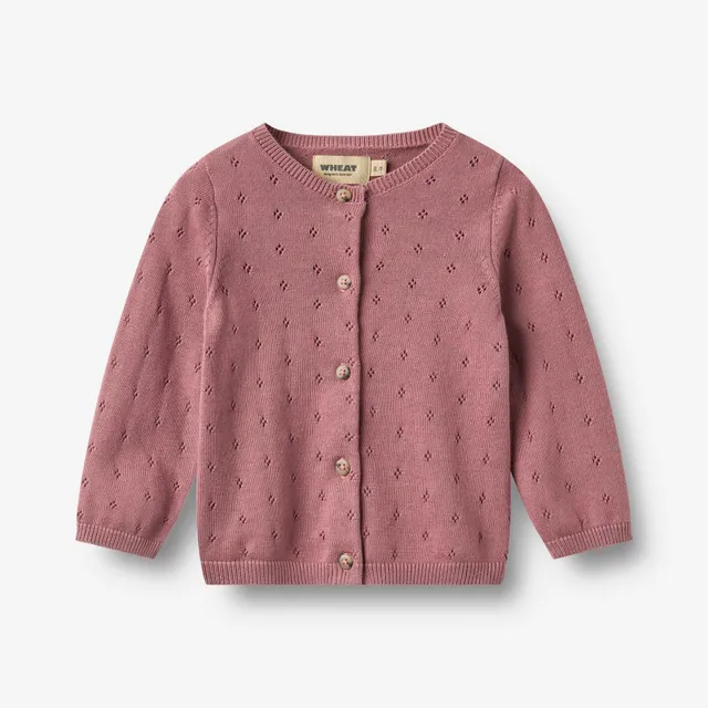 wheat-maia-strickjacke-warm-lilac-bio-baumwolle-baby image 1
