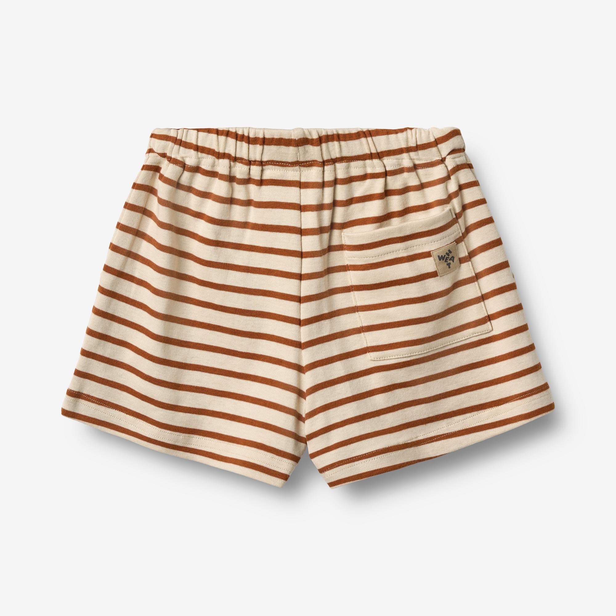 wheat-kalle-jersey-shorts-warm-caramel-stripe-bio-baumwolle image 3