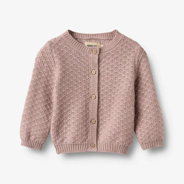 wheat-magnella-baby-strickjacke-dry-rose-bio-baumwolle image 1
