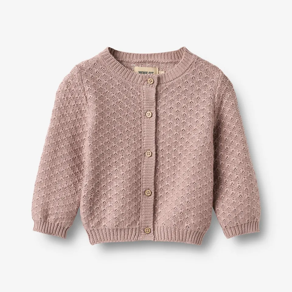 wheat-magnella-baby-strickjacke-dry-rose-bio-baumwolle image 1