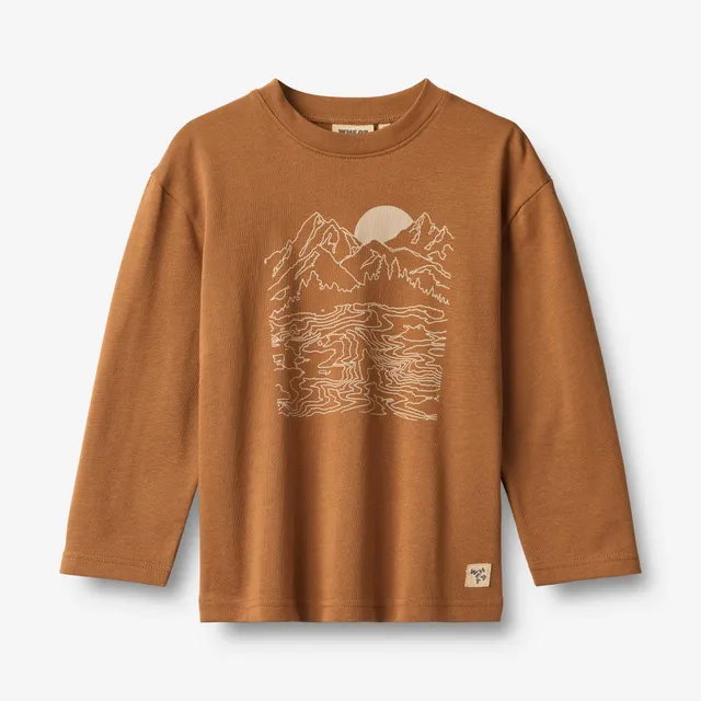 wheat-adam-langarmshirt-warm-hazel-bio-baumwolle image 1