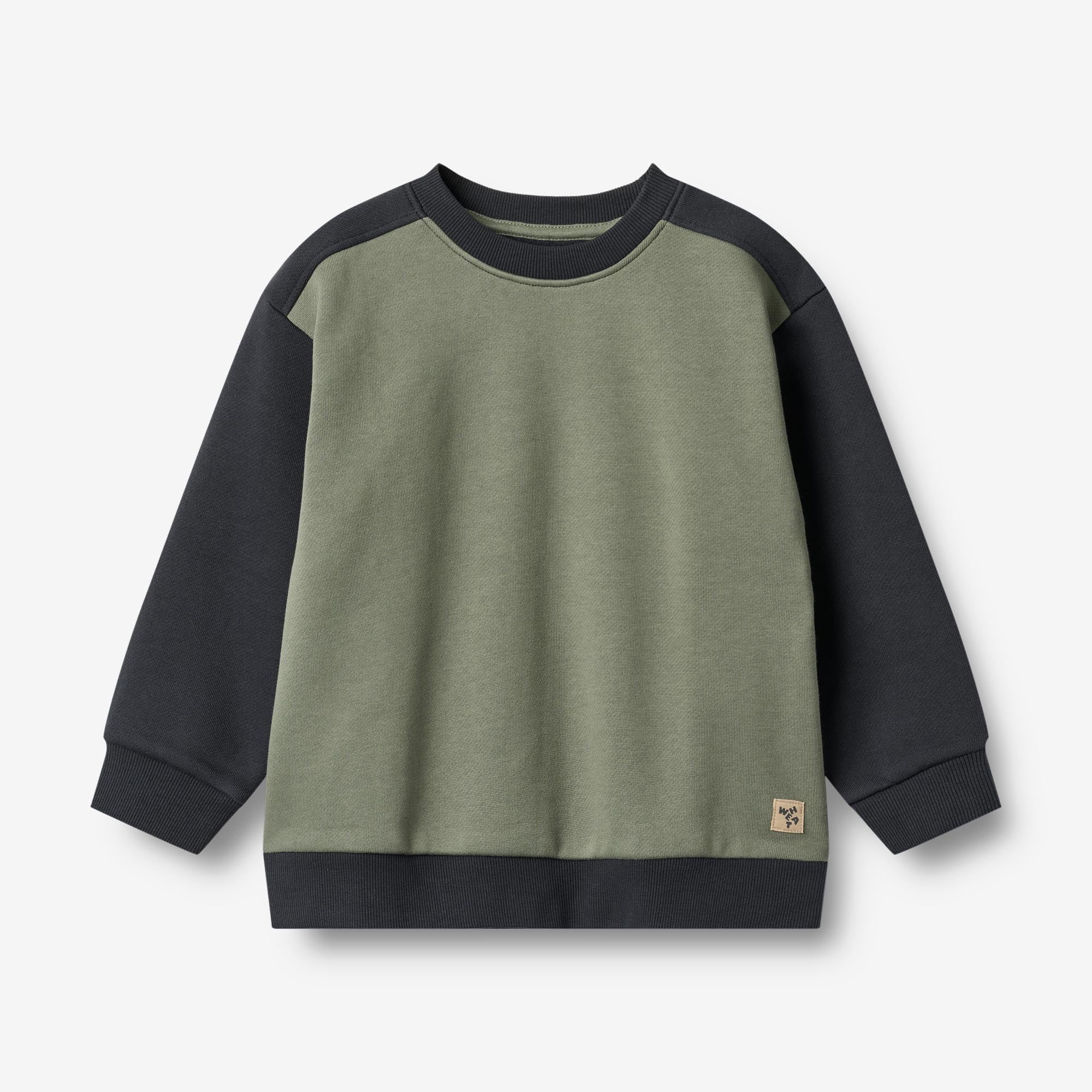 wheat-ellis-sweatshirt-navy-colorblock-bio-baumwolle image 1