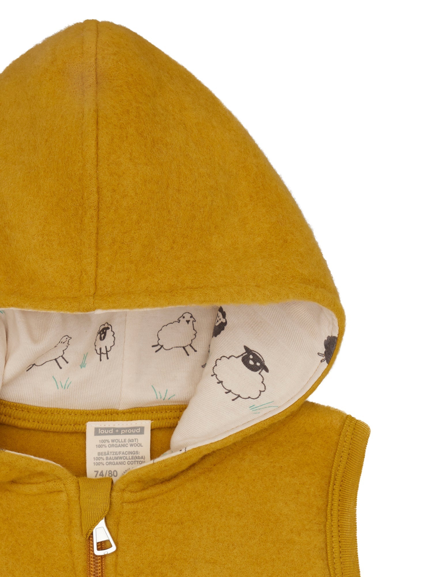loud-proud-classics-weste-merino-wollfleece-curry image 3
