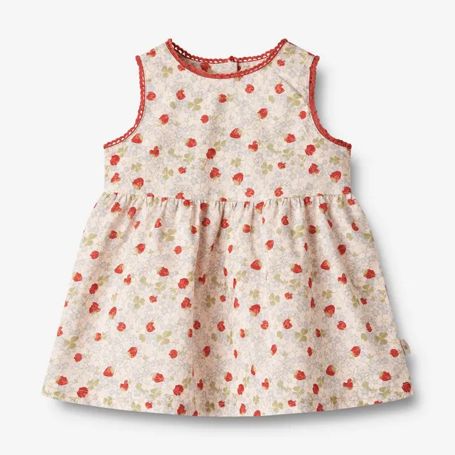 wheat-kirsten-kleid-rose-strawberries-bio-baumwolle-baby image 1