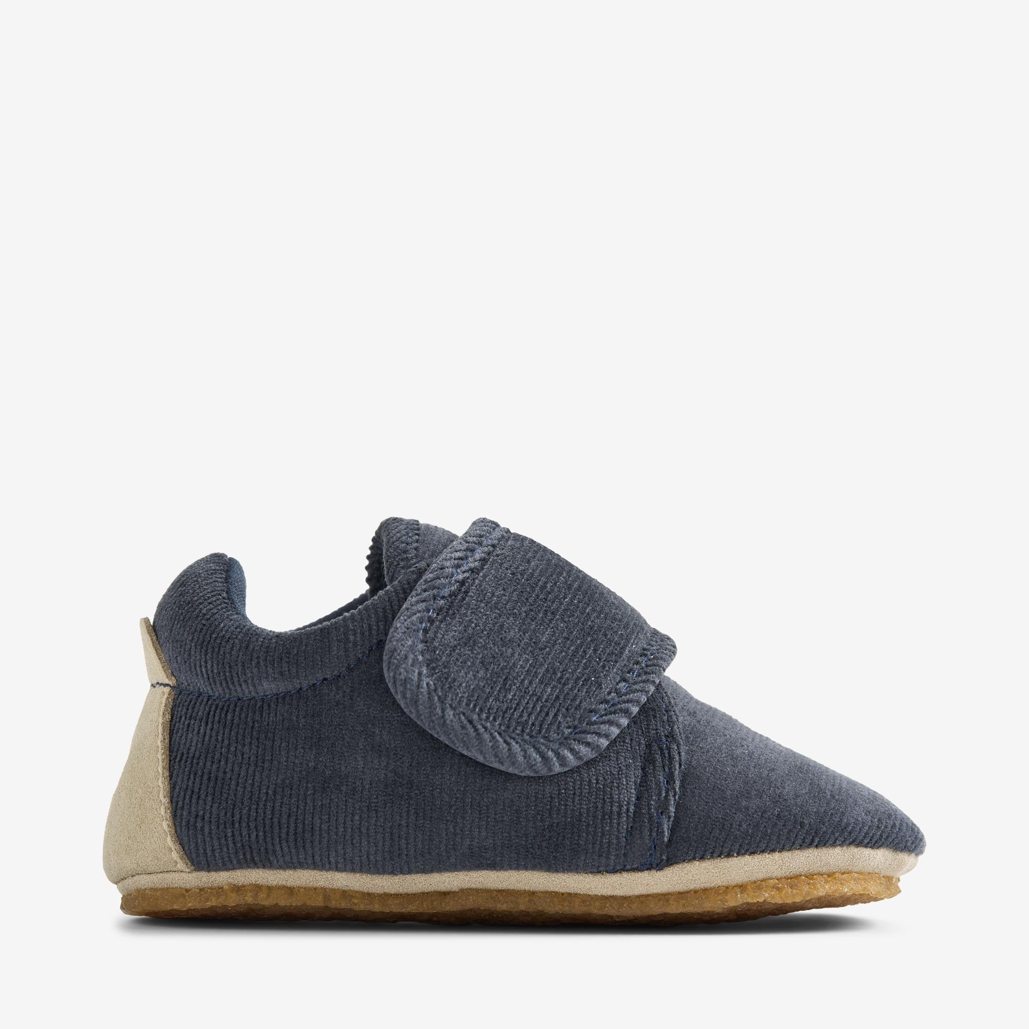 wheat-sasha-hausschuhe-kinder-navy-cord-klett-bio-baumwolle image 3