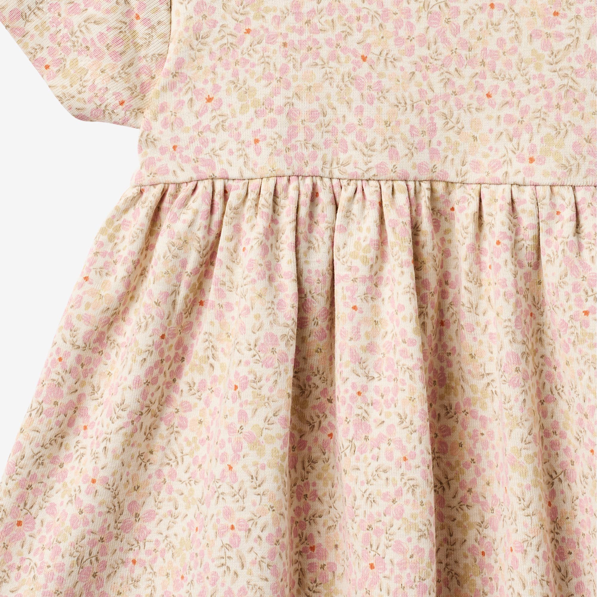 wheat-nova-jerseykleid-baby-coral-flowers-kurzarm-bio image 3