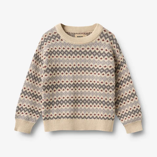 wheat-pullover-harlow-flint-jacquard-bio-strick-gr-98-152 image 1