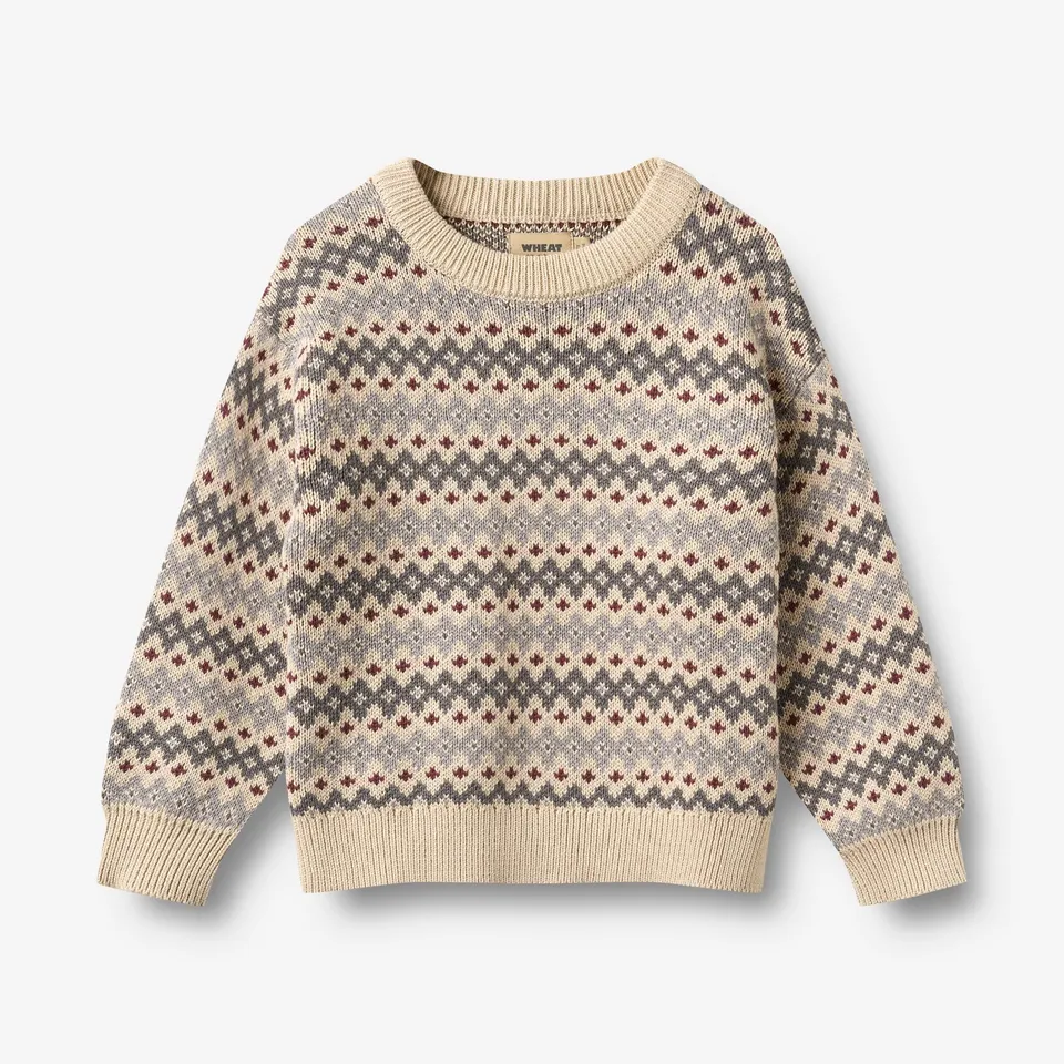 wheat-pullover-harlow-flint-jacquard-bio-strick-gr-98-152 image 1