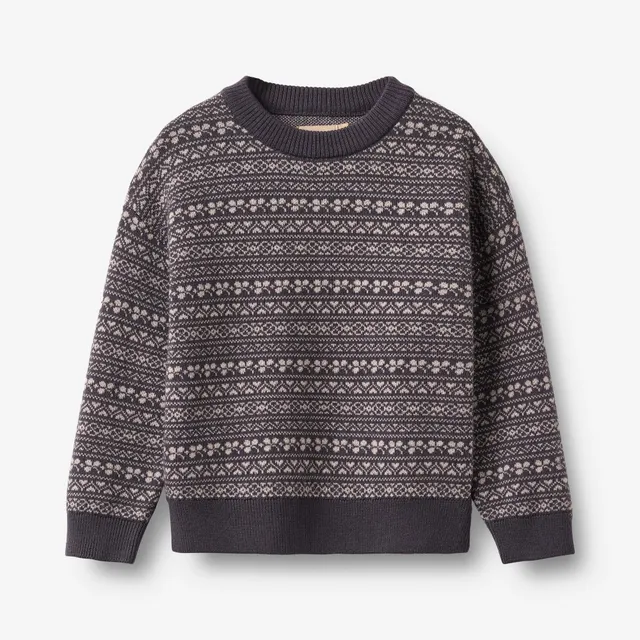 wheat-elias-jacquard-pullover-merinowolle-grey-plum image 1