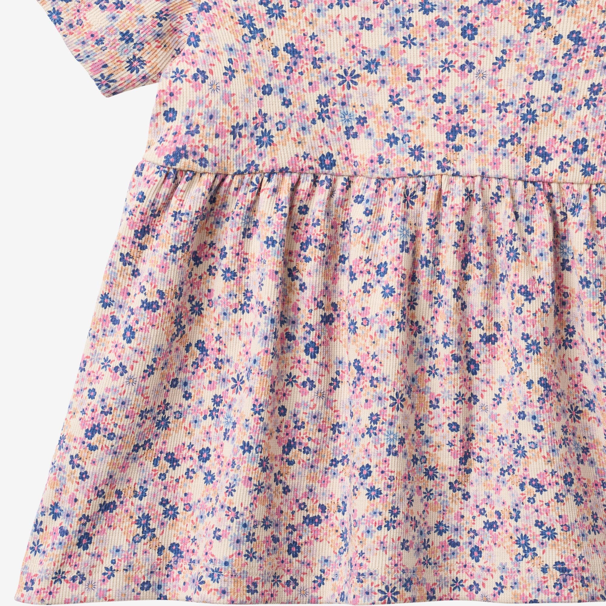wheat-anna-jerseykleid-baby-pink-blue-flowers-bio image 3