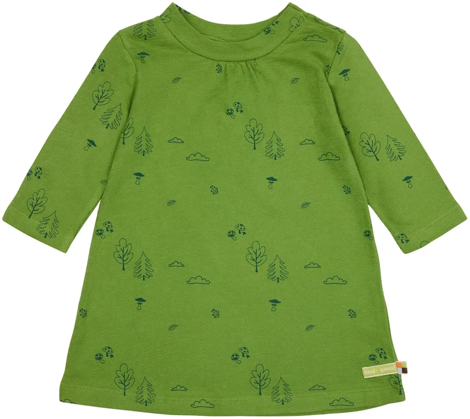 loud-proud-classics-kleid-langarm-grass-98-104-wald-druck image 1