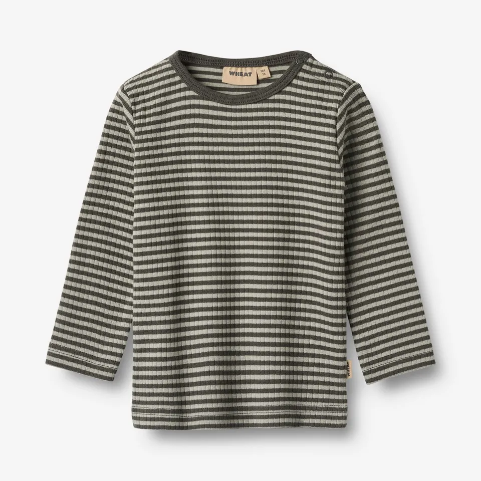 wheat-stig-langarmshirt-winter-forest-stripe-baby-bio image 1