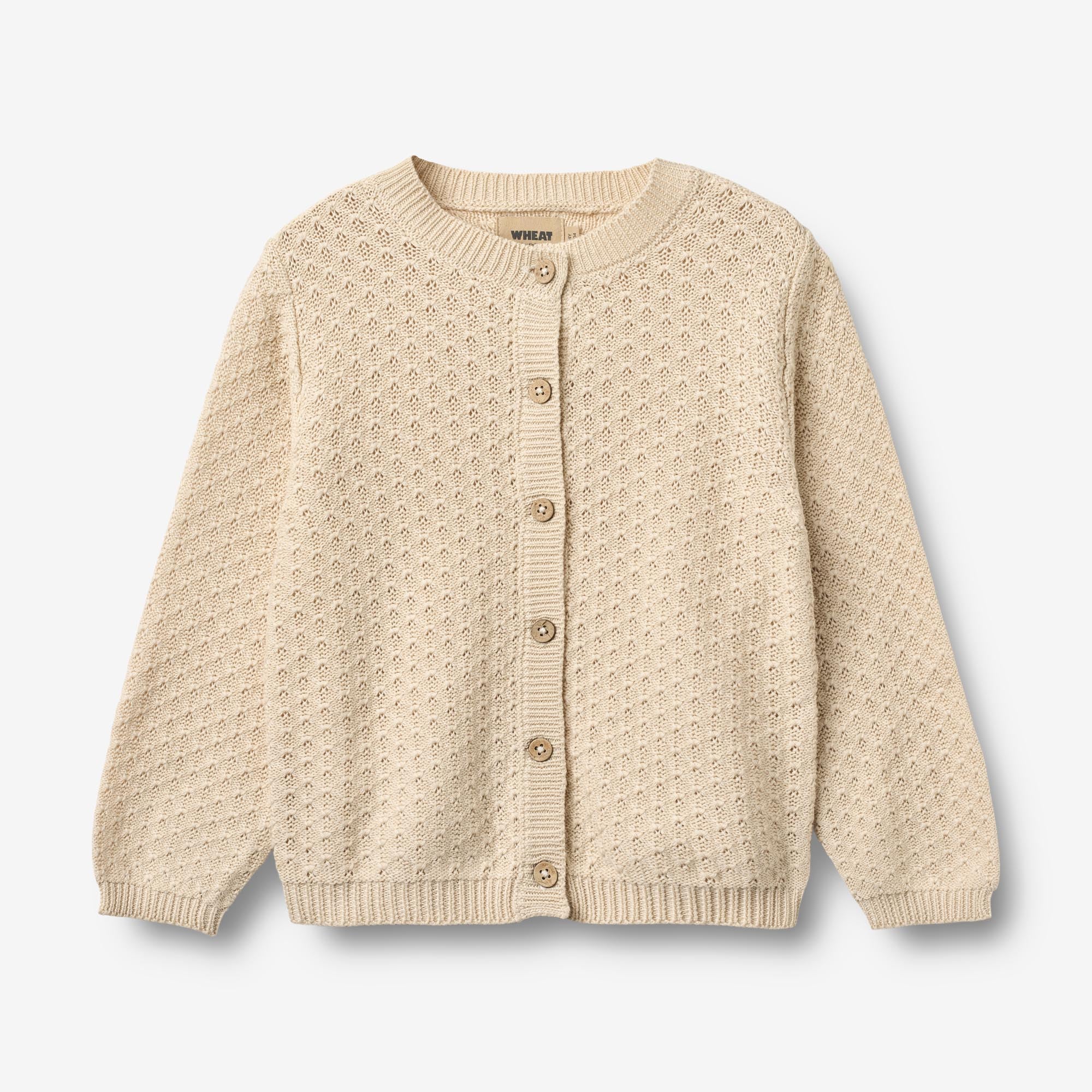 wheat-magnella-strick-cardigan-sandshell-bio-baumwolle image 1