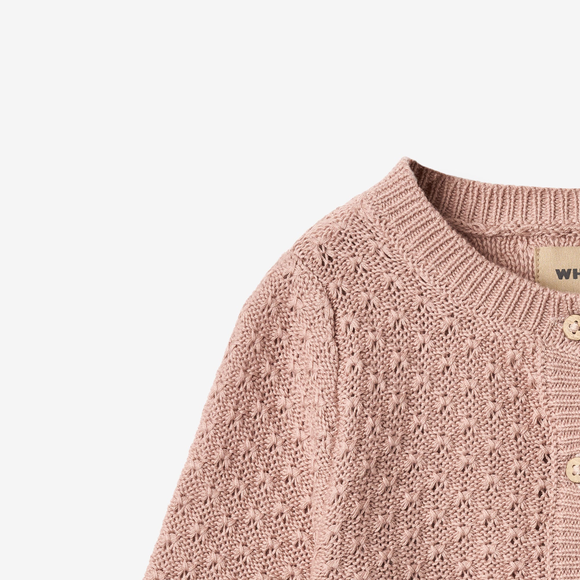 wheat-magnella-strickjacke-baby-cardigan-rose-powder-bio image 4