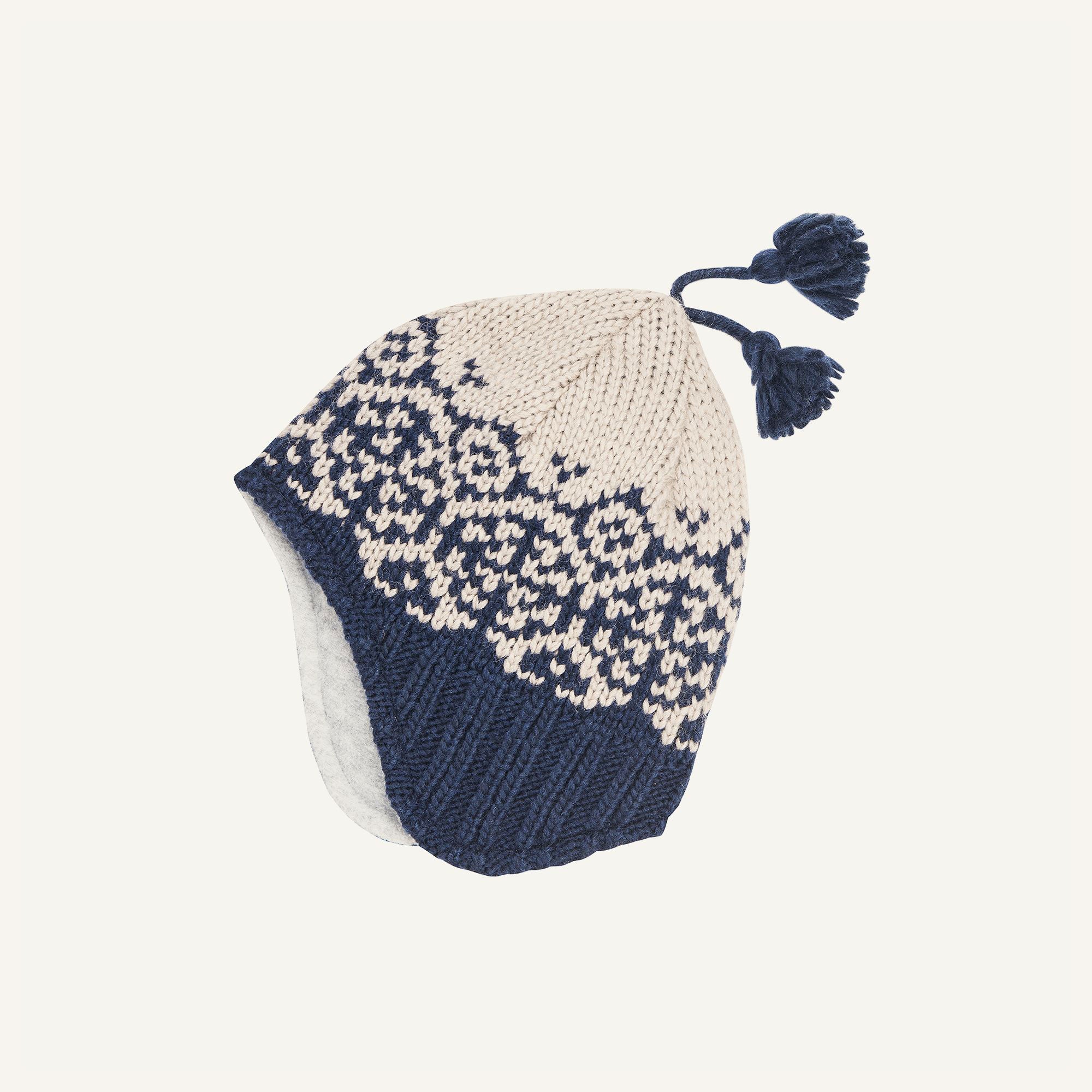 finkid-husky-peppi-beanie-navy-offwhite-gr-m-norwegermuster image 1