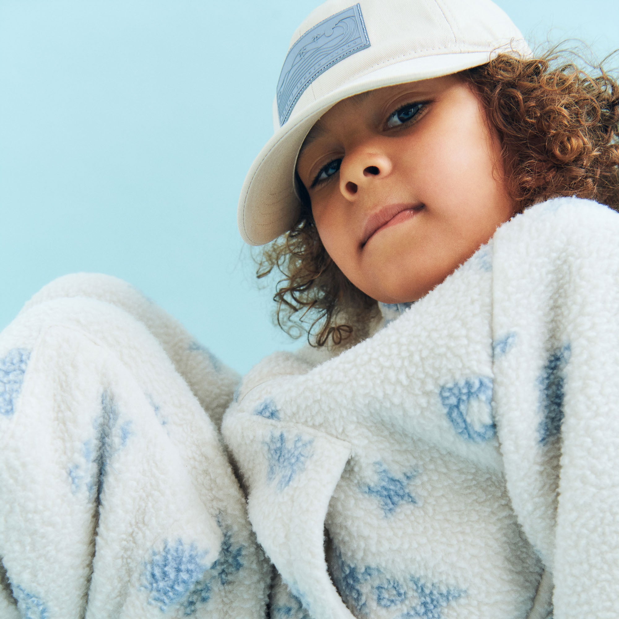 wheat-moon-fleeceanorak-kinder-white-onyx-jacquard image 2