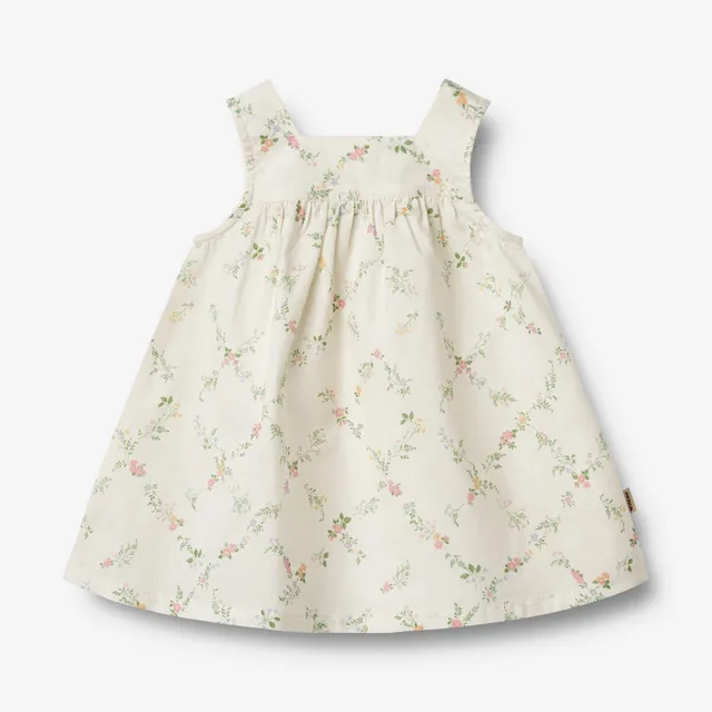 wheat-ayla-kleid-ivory-checked-flowers-bio-baumwolle image 1
