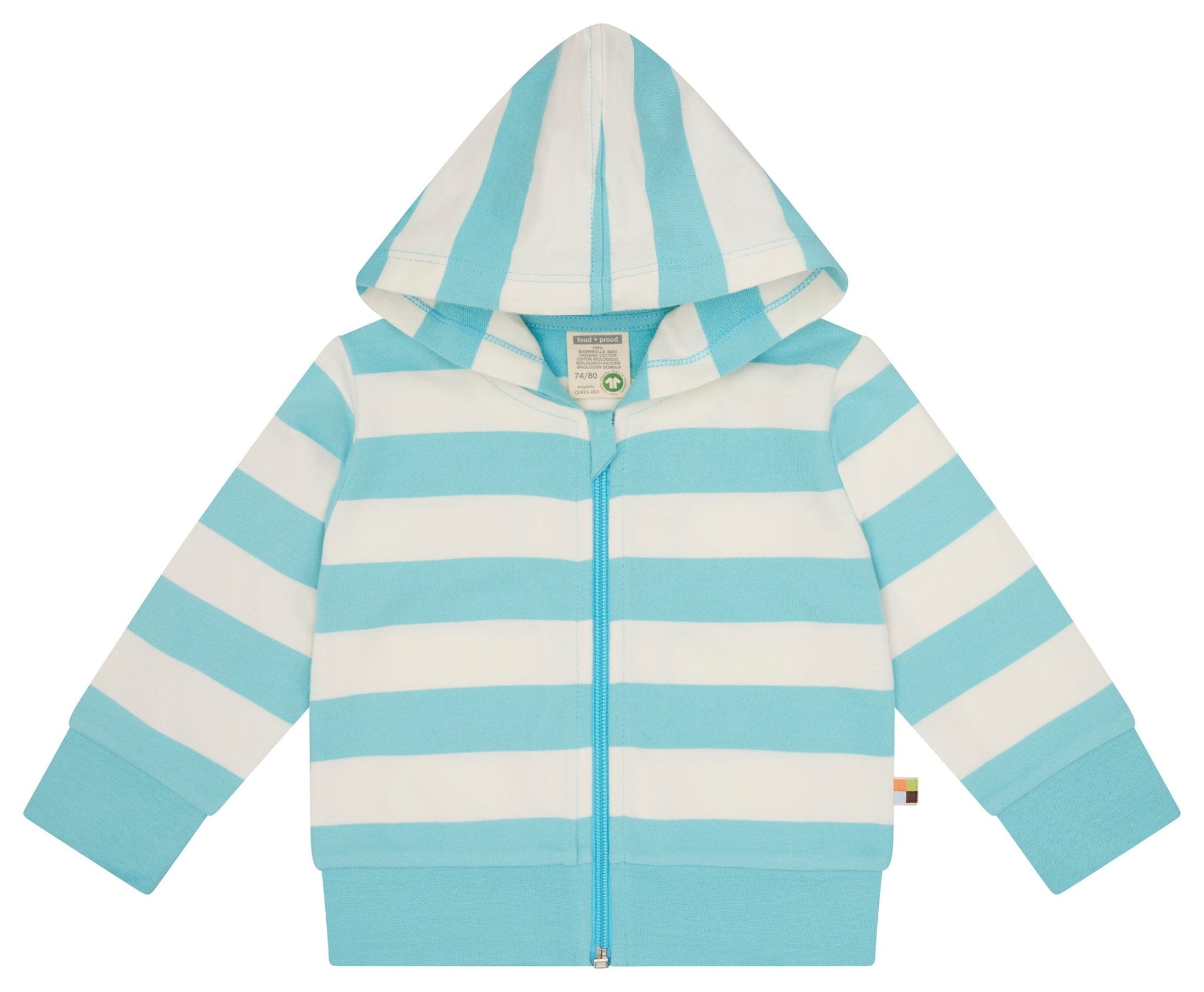 loud-proud-classics-sweatjacke-blockstreifen-aster-kapuze image 4