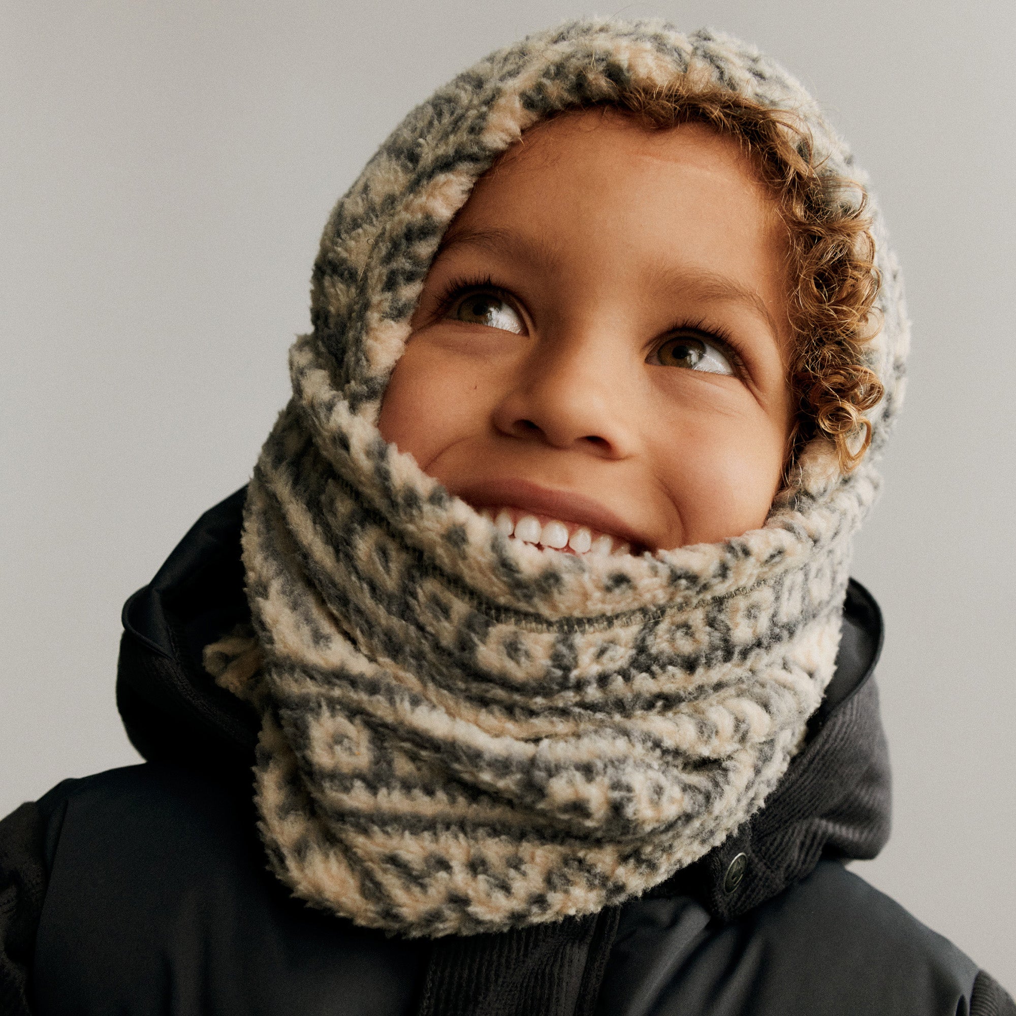 wheat-kramso-fleece-sturmhaube-warm-sand-jacquard image 2