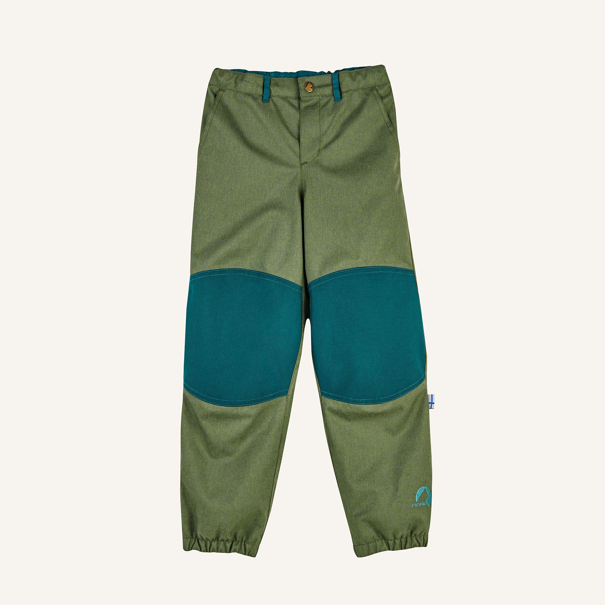 finkid-husky-latuli-ice-outdoorhose-kinder-real-teal-navy-fleece image 3