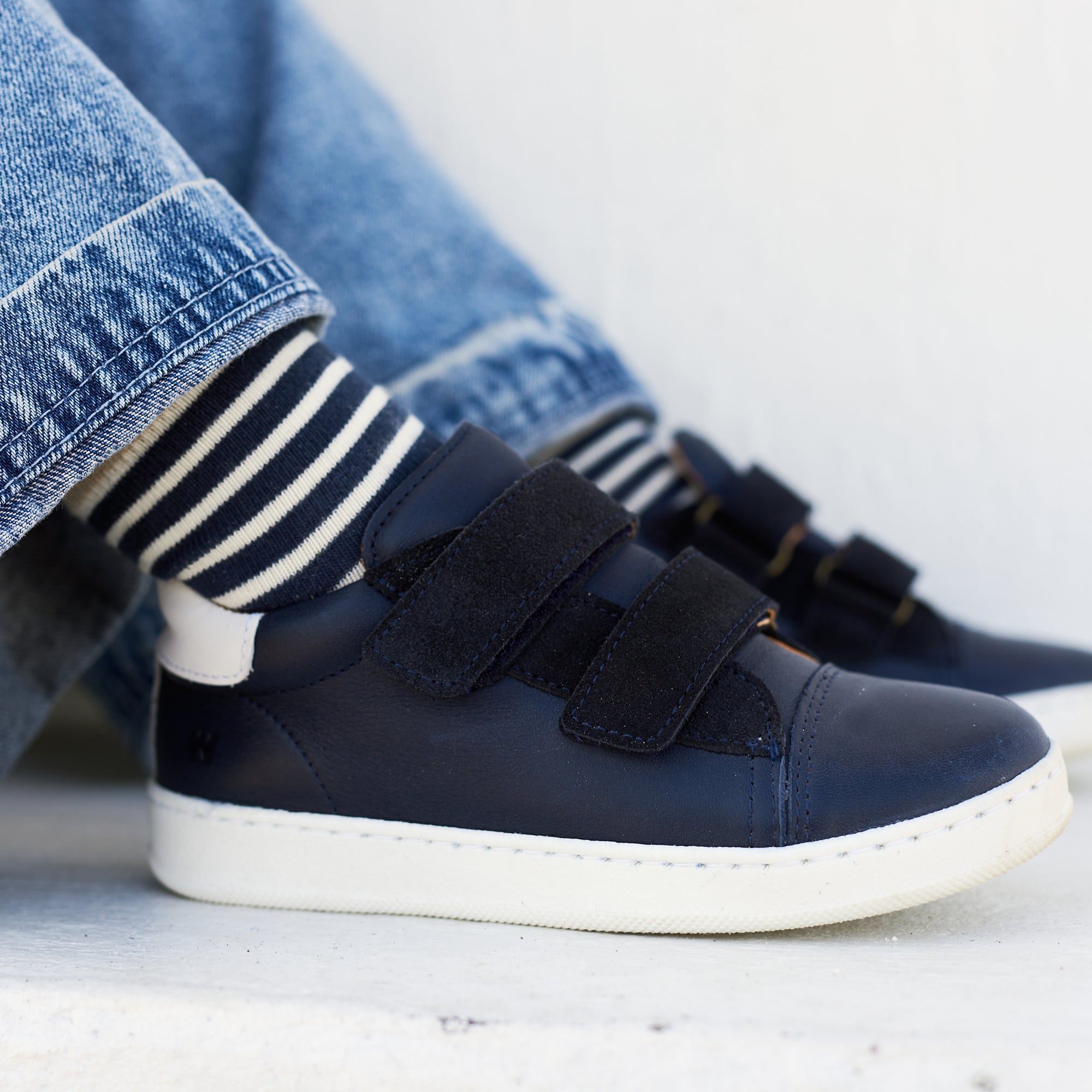 wheat-velo-sneaker-leder-navy-klett-gr-24-35 image 2