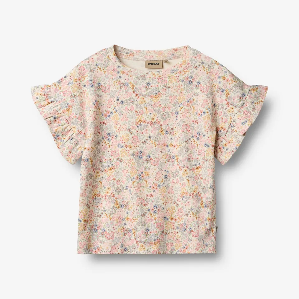 wheat-ally-t-shirt-m-dchen-bright-flowers-bio-baumwolle image 1