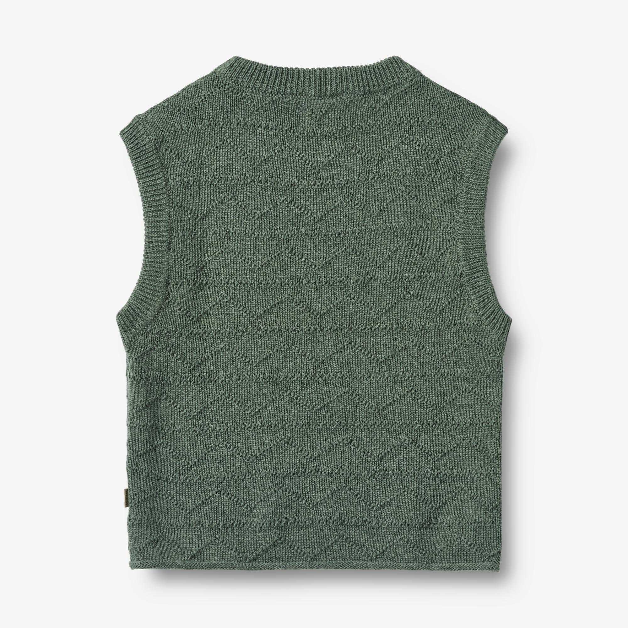 wheat-bobby-strickweste-duck-green-pullunder-bio image 2